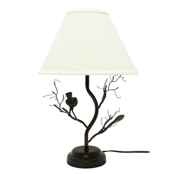 1 Light 19" Bird & Berries Table Lamp